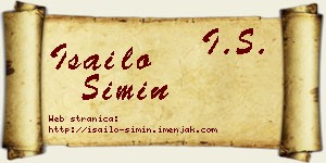 Isailo Simin vizit kartica